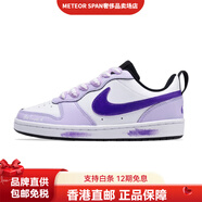 耐克（NIKE）【定制球鞋】2舒適潮流前線(xiàn)防滑低幫板鞋男女同款白紫色 白色 35.5