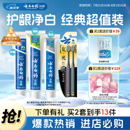 云南白藥牙膏口腔護(hù)理經(jīng)典套裝 護(hù)齦亮白祛漬 清新口氣3支裝535g+牙刷2支