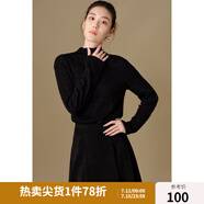 獨(dú)束大碼女裝24秋冬新款肌理感蕾絲打底衫微胖mm時(shí)尚百搭顯瘦小衫 星空黑 M (尺碼：1)