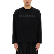 吉爾·桑達(dá)（Jil Sander）男士棉質(zhì)T恤休閑百搭基礎(chǔ)款純色上衣 黑色 均碼 |XL