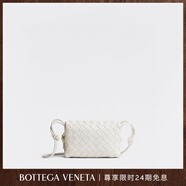 BOTTEGA VENETA[禮物]葆蝶家女士LOOP斜挎包編織bv包包女包 白色 均碼