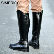 SIMERICC經(jīng)典專業(yè)全牛皮馬術(shù)靴男式  高筒長騎士摩托比賽長靴馬靴1118 男款黑色內(nèi)外全皮 40 (250mm)