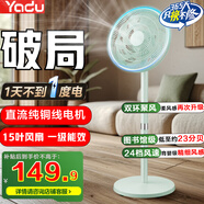 亞都（YADU）15葉輕音立式電風(fēng)扇家用柔風(fēng)落地扇臺式桌面小型風(fēng)扇大風(fēng)量節能搖頭宿舍電扇省電 【直流銅線(xiàn)電機】遙控輕音