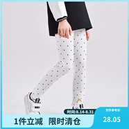 鉛筆俱樂(lè)部童裝女童打底褲春季外穿薄款洋氣兒童長(zhǎng)褲子彈力百搭褲 白色/黑色 130