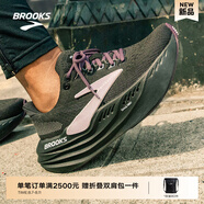 布魯克斯（BROOKS）超級甘油男女夏季透氣緩震專業(yè)慢跑鞋運動跑步鞋Glycerin Max 【女款】黑色/冰蘭花紫/灰色 38.5