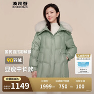 波司登反季冬季羽絨服女款短款翻領(lǐng)大毛領(lǐng)新國標90絨商場(chǎng)同款外套