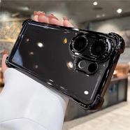 柯鑫適用oppok13turbo手機殼新款K13TURBOPRO保護套透明k12s全包防摔reno14氣囊外殼簡(jiǎn)約男女reno14pro (深空黑)氣囊強防摔*自帶鏡頭膜 OPPO Reno9