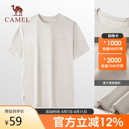駱駝（CAMEL）戶外速干T恤春夏蜂巢網(wǎng)眼透氣上衣情侶運(yùn)動圓領(lǐng)短袖A14BZ00079