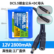 耐杰12V鋰電池大容量移動(dòng)電源伏充電兒童電動(dòng)玩具車戶外電瓶三元小體積 12V真2800mAh鋰電池(DC公+母）