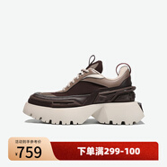 OGR【檀健次同款】德比鞋2023年夏季新款機甲潮流增高厚底男同款鞋 棕色 40