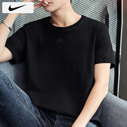 耐克（NIKE）T恤男士 夏季新款運(yùn)動(dòng)服裝舒適打底衫圓領(lǐng)休閑衣時(shí)尚半袖透氣短袖 全棉親膚/寬松版型/曬圖退5 L 【175】體重130~150斤左右