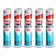漢高（Theramed）德國進(jìn)口牙膏100ml 按壓直立式清潔清新口腔 清新口氣（綠色*5支）