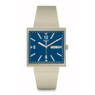 斯沃琪（Swatch）中性瑞士設(shè)計(jì)綠動(dòng)時(shí)尚防水石英腕表 Beige FREE