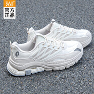 361°男鞋運動鞋男跑步鞋秋季網(wǎng)面透氣薄款品牌軟底男士鞋子男 燕麥奶/羽毛白 -1 39