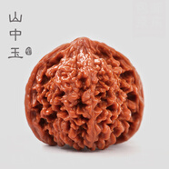 山中玉文玩核桃獅子頭悶尖手把件古玩麻核桃秋子核頭爸媽新年送禮物原色 【精配】新手級39-40mm滿天星1對