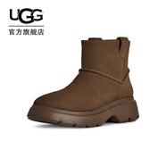 UGG冬季新款女士平跟厚底迷你靴切爾西靴1174516DRKT|深太妃糖棕色38