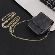 閃森 適用摩托羅拉moto razr 60小折疊手機袋聯(lián)想moto Razr50/60 Ultra斜挎包金屬鏈背包女式保護套 小折疊屏斜挎包-黑色 摩托羅拉moto小折疊屏