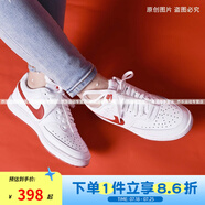 NIKE女鞋 COURT VISION 舒適透氣運動休閑板鞋 紅勾 白色CD5434-101 35.5 35.5碼