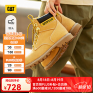 CAT卡特經(jīng)典大黃靴馬丁靴男士牛皮鋼頭防撞耐磨高幫鞋P89162O1BDC25 黃色 42
