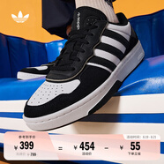 adidas「面包鞋」COURTIC經(jīng)典運動板鞋男女阿迪達斯官方三葉草 白/黑   41