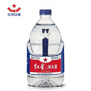 紅星二鍋頭【京東快遞】北京紅星二鍋頭桶裝52度5000ml/5升清香型白酒泡藥酒 52度 5000mL 1桶 *