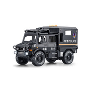 林達(dá)（LINDA）幼童早教益智玩具城市警車仿真車模聲光音樂(lè)故事慣性兒童玩具汽車 8140-3 可開(kāi)車門特警車