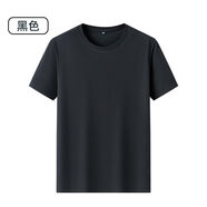金盾（KIN DON）金盾男士T恤2025新款夏季薄款圓領(lǐng)短袖男裝寬松休閑百搭上衣男裝 黑色 M