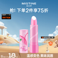 Mistine蜜絲婷大草莓變色唇膏 潤(rùn)唇膏 淡粉色 3.7g水感保濕生日禮物