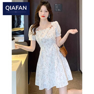 恰凡（QIAFAN）連衣裙法式茶歇碎花夏季時尚寬松小個子氣質(zhì)小清新中裙2025新款裙 圖片色 M  【95-105斤】