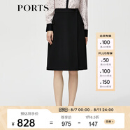 PORTS寶姿秋冬新品女裝中裙ALM9S018HWQ027 黑色 XS (2)