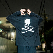 dickies X Mastermind JAPAN 聯(lián)名衛(wèi)衣 復(fù)古美式寬松長(zhǎng)袖T恤男 DK0A8D83 黑色 M