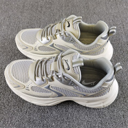 貴人鳥(niǎo)正品男鞋2025夏季新款網(wǎng)面透氣低幫軟底減震運動(dòng)休閑跑步鞋老爹鞋 冰川灰 39