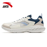 anta kids安踏跑步鞋男2025春季休閑網(wǎng)面舒適透氣輕便百搭青少年運(yùn)動(dòng)鞋子男 5570-1象牙白/深蔚藍(lán)/泥沙灰 39