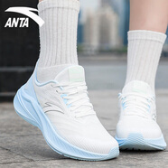 anta kids安踏跑步鞋女款運(yùn)動(dòng)鞋夏季新款跑鞋初中學(xué)生中考輕便減震軟底女鞋 -4紙莎白/冰凍藍(lán)/曦辰綠 35.5