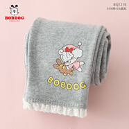 巴布豆女童春秋打底褲兒童寶寶透氣外穿褲子秋季薄款長(cháng)褲110灰