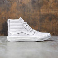 范斯（VANS）女鞋新款Sk8-Hi系列女士高幫平運動(dòng)板鞋防滑耐磨舒適透氣小白鞋 white / wind / blanc de b 35