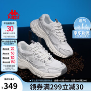 卡帕（Kappa）男鞋夏季網(wǎng)面運動(dòng)鞋子男款網(wǎng)鞋增高老爹鞋休閑跑步鞋 經(jīng)典白 42