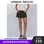 UR2025秋季新款女裝時(shí)尚美式休閑百搭棉質(zhì)熱褲短褲UYY650060 深棕綠 S