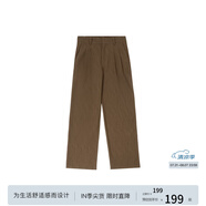 BODYDREAM休閑西裝男肌理感大碼外套復(fù)古高級(jí)感西服夾克/西褲套裝 棕色 （常規(guī)西褲） 2XL