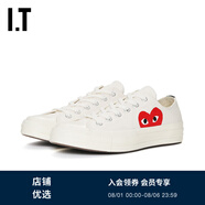 PLAY COMME DES GARCONS CDG IT 川久保玲2024冬情侶款愛心帆布鞋 WHX/白色 9