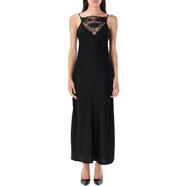 By Malene Birger女長裙蕾絲禮服Libbie Maxi Dress可調(diào)節(jié)肩帶連衣裙晚宴派對 黑色 均碼 |38