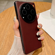 vivo新款電鍍碳纖維紋素皮殼適用于vivoX100pro感時尚vivoX100自 碳纖維紋素皮殼【瑞紅色】自帶鏡頭膜 vivo X100