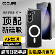 KOOLIFE適用 三星S23+手機(jī)殼保護(hù)套SAMSUNG Galaxy S23+磁吸保護(hù)套magfase透明軟背殼超薄防摔簡(jiǎn)約男女
