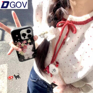 DGOV紅色波點(diǎn)外搭短款毛衣外套女秋春2025新款韓系小個(gè)子針織開(kāi)衫上衣 紅色波點(diǎn)開(kāi)衫zt S 建議75-95斤