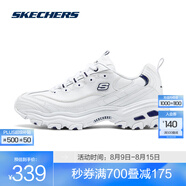 斯凱奇（Skechers）小白熊丨老爹鞋透氣增高低幫復古小白鞋男鞋潮流休閑百搭運動鞋 男-白/海軍藍/WNV 【新色上市】 40
