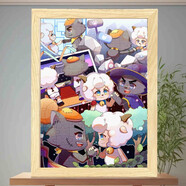 喜羊羊與灰太狼相框2025木質(zhì)拼圖卡通動(dòng)漫兒童玩具新年禮物送朋友 12號拼圖 70片含相框15*20cm