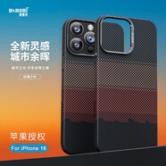 麥麥米適用iPhone 16 Pro Max手機(jī)殼 凱夫拉城市余暉創(chuàng)意編織輕奢貴族 蘋(píng)果16promax殼精孔防摔保護(hù)套
