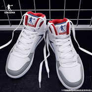 喬丹男鞋高幫板鞋2025夏季新款休閑減震運動(dòng)鞋男耐磨滑板鞋透氣休閑鞋 501淺灰/生活藍 39