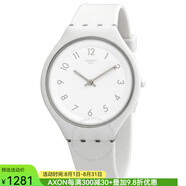 斯沃琪（swatch）Skinsnow男女情侶手表40mm白色一體對表SVUW101奢侈品潮牌 pic 0S