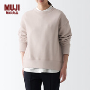 無印良品MUJI 女式 雙層編織 毛圈 運動衫 女士衛(wèi)衣外套女款衣服 BB2NQA3A 淡黃色 L